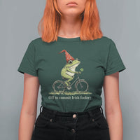 Funny Frog St Patricks Day T Shirt For Women Off To Commit Irish Foolery Four Leaf Clover