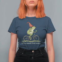 Funny Frog St Patricks Day T Shirt For Women Off To Commit Irish Foolery Four Leaf Clover