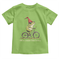 Funny Frog St Patricks Day Toddler T Shirt Off To Commit Irish Foolery Four Leaf Clover