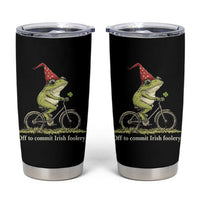 Funny Frog St Patricks Day Tumbler Cup Off To Commit Irish Foolery Four Leaf Clover
