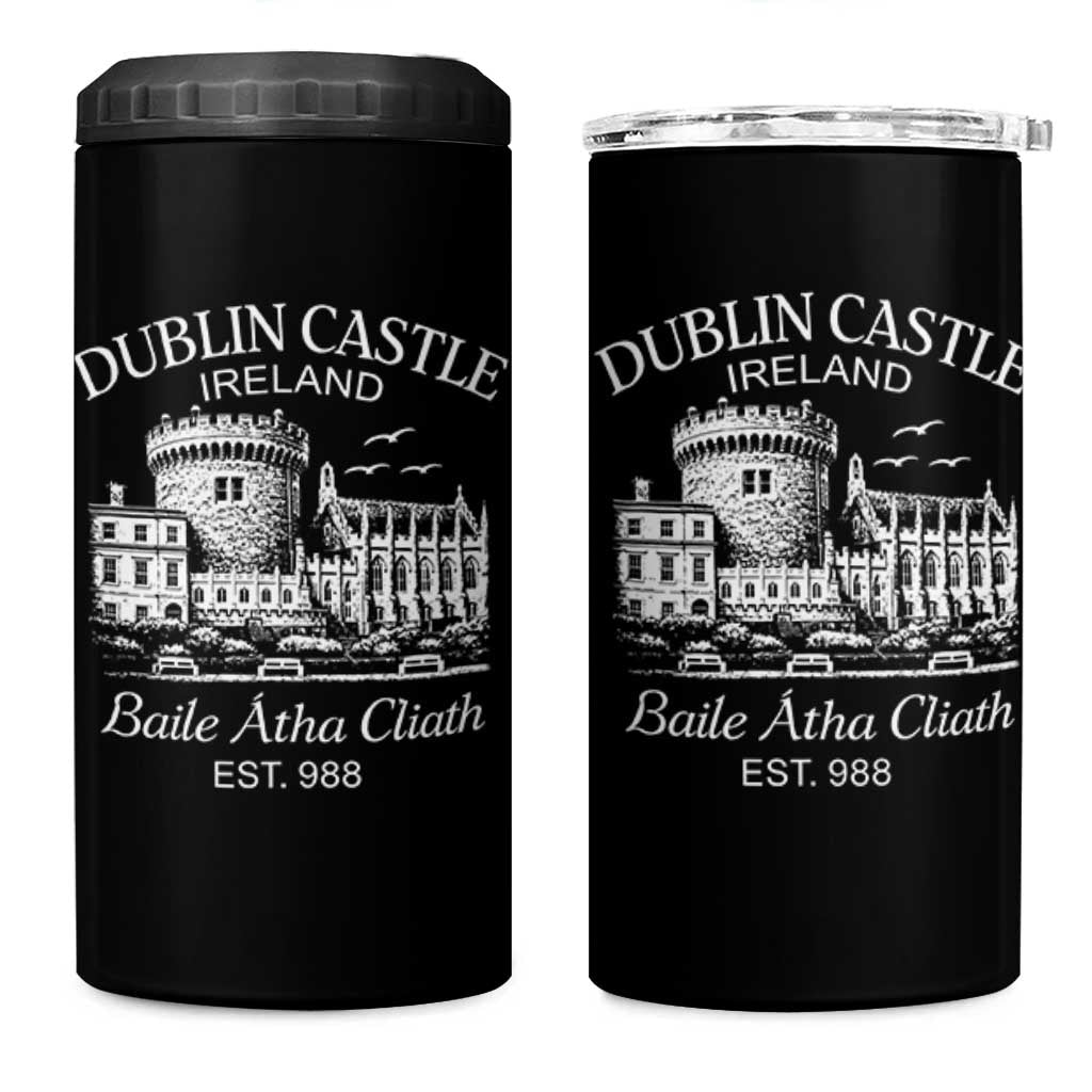 Dublin Castle Ireland 4 in 1 Can Cooler Tumbler Baile Atha Cliath Ireland Travel Souvenir