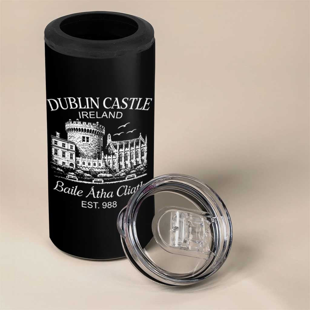 Dublin Castle Ireland 4 in 1 Can Cooler Tumbler Baile Atha Cliath Ireland Travel Souvenir
