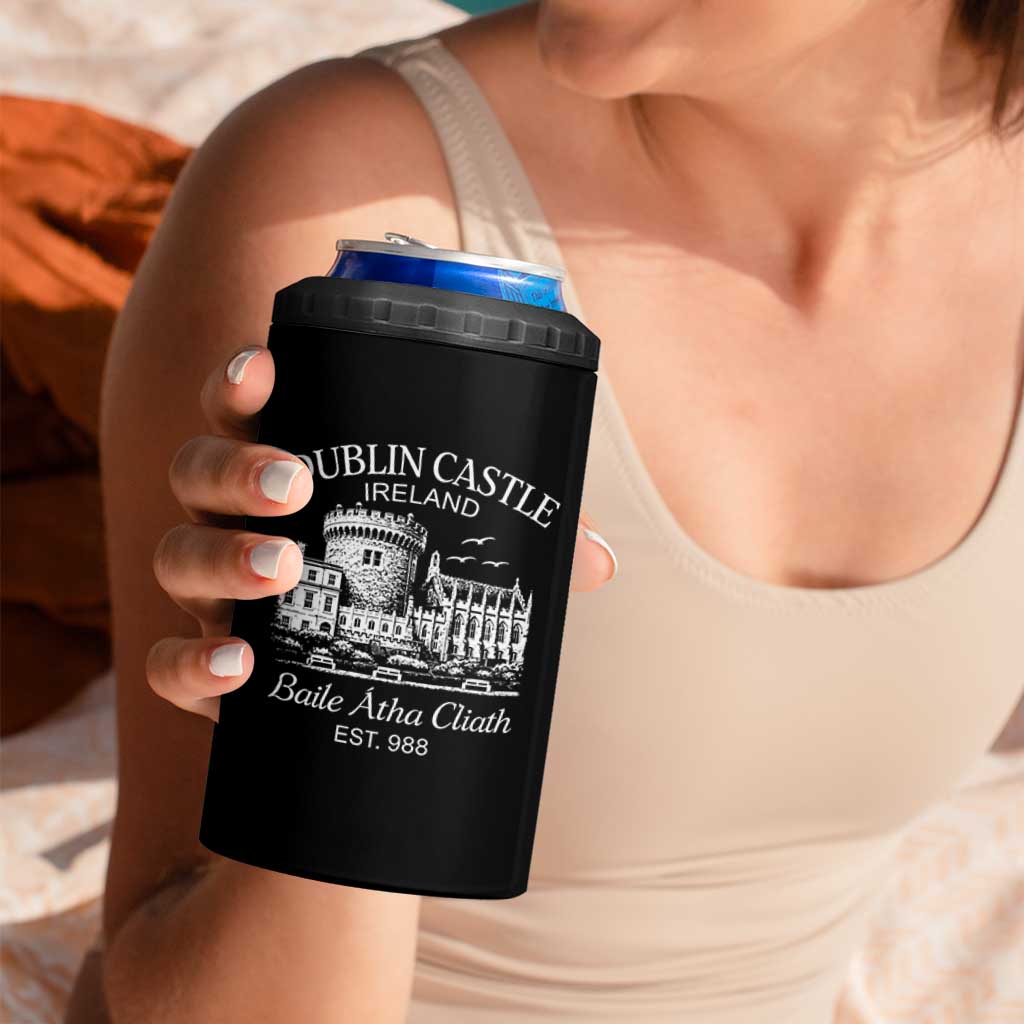 Dublin Castle Ireland 4 in 1 Can Cooler Tumbler Baile Atha Cliath Ireland Travel Souvenir