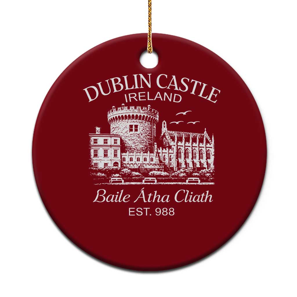 Dublin Castle Ireland Ceramic Ornament Baile Atha Cliath Ireland Travel Souvenir