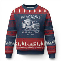 Dublin Castle Ireland Ugly Christmas Sweater Baile Atha Cliath Ireland Travel Souvenir