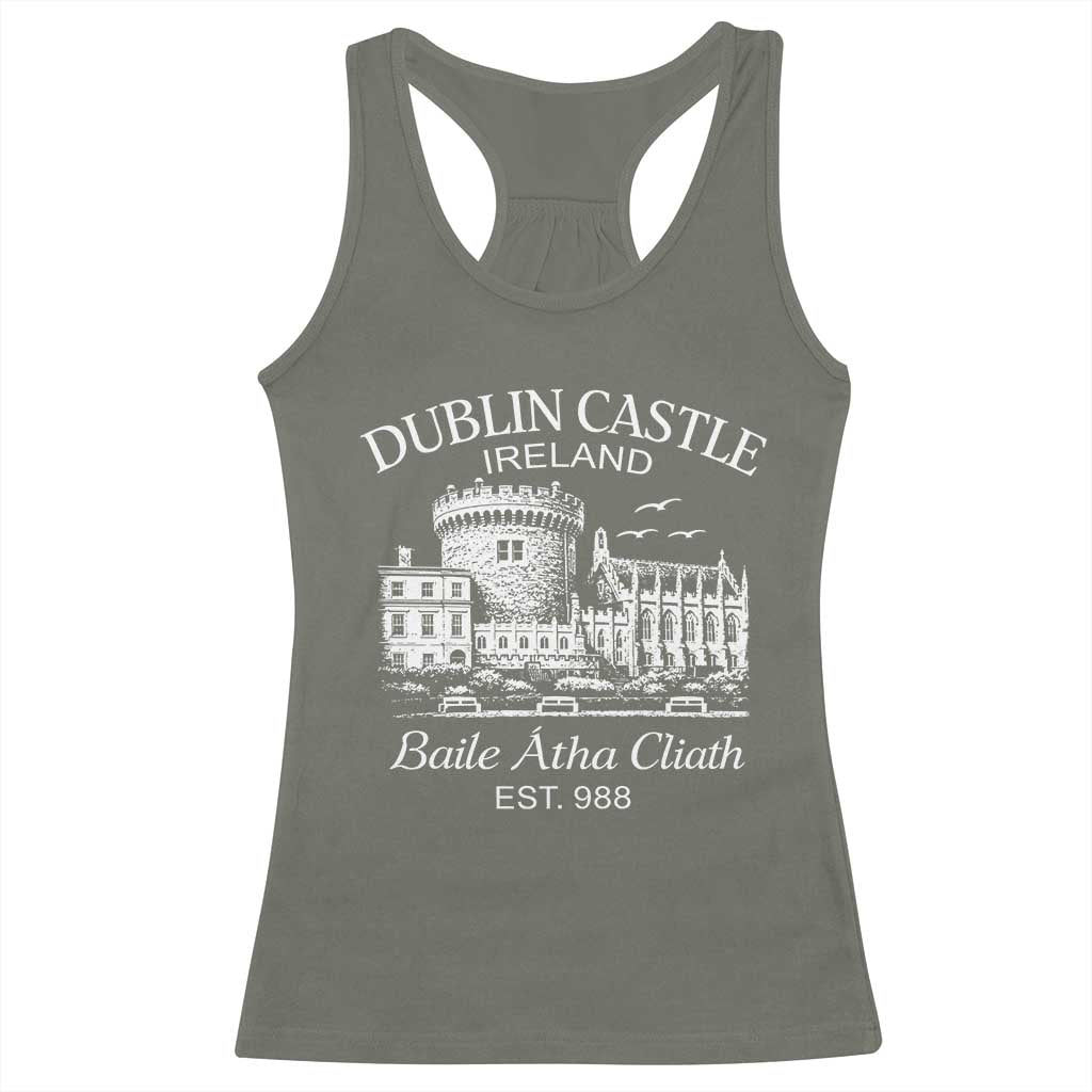 Dublin Castle Ireland Racerback Tank Top Baile Atha Cliath Ireland Travel Souvenir