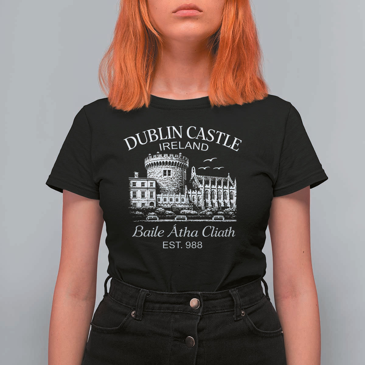 Dublin Castle Ireland T Shirt For Women Baile Atha Cliath Ireland Travel Souvenir