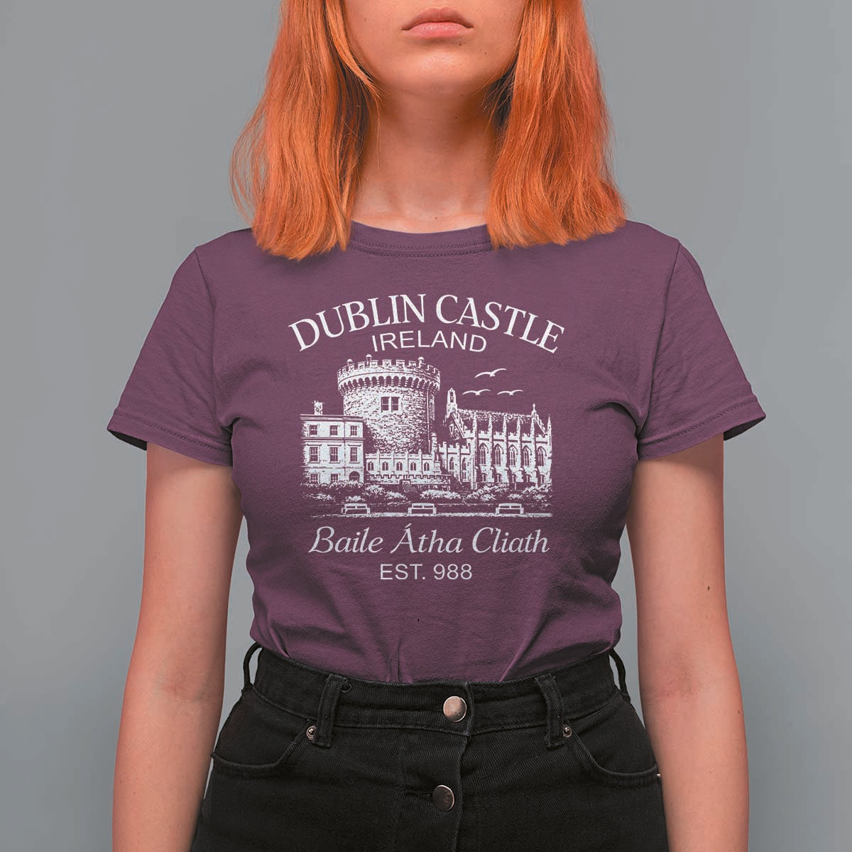 Dublin Castle Ireland T Shirt For Women Baile Atha Cliath Ireland Travel Souvenir