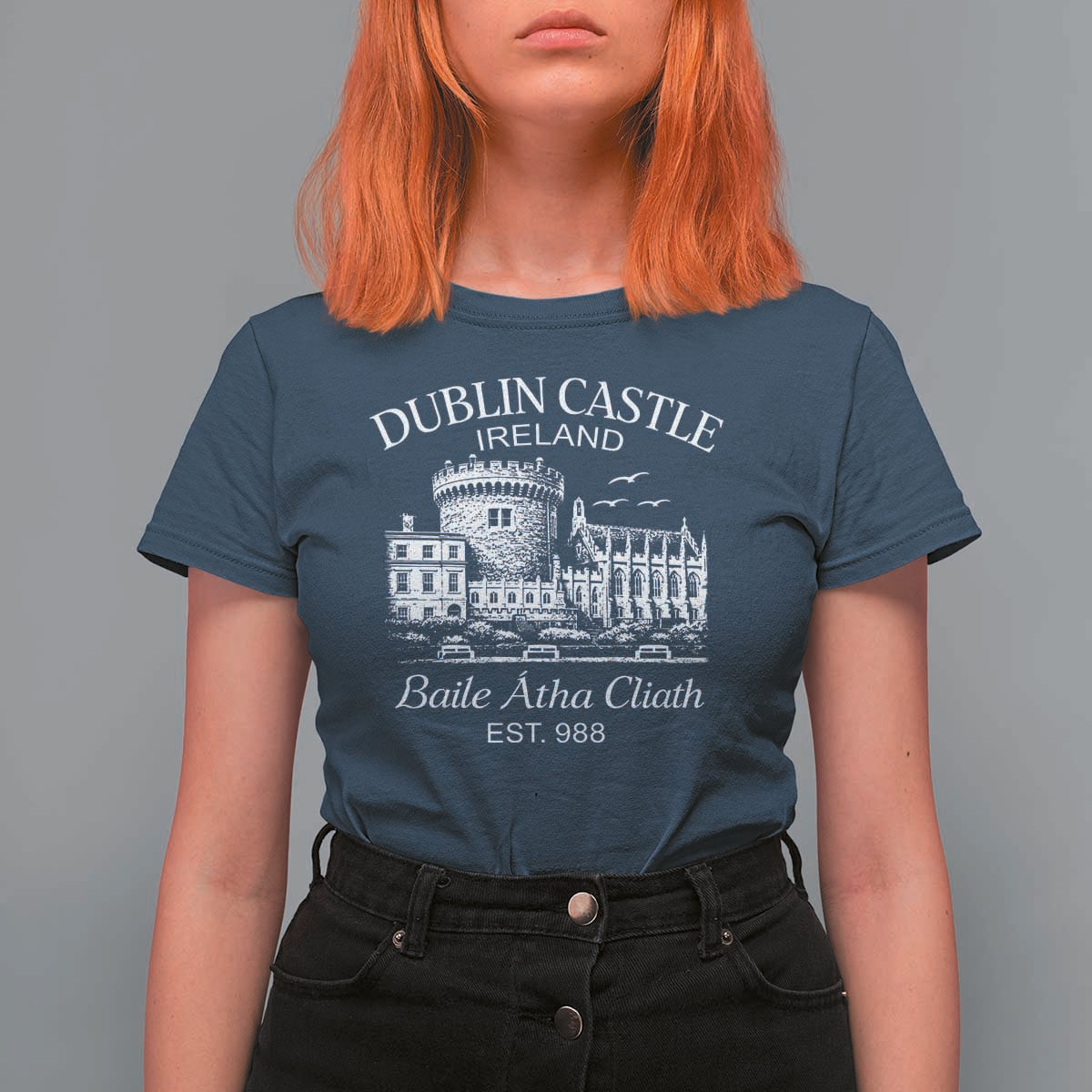 Dublin Castle Ireland T Shirt For Women Baile Atha Cliath Ireland Travel Souvenir