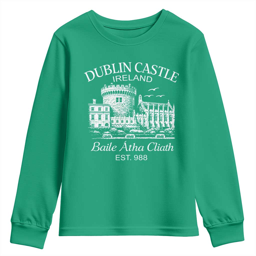 Dublin Castle Ireland Youth Sweatshirt Baile Atha Cliath Ireland Travel Souvenir
