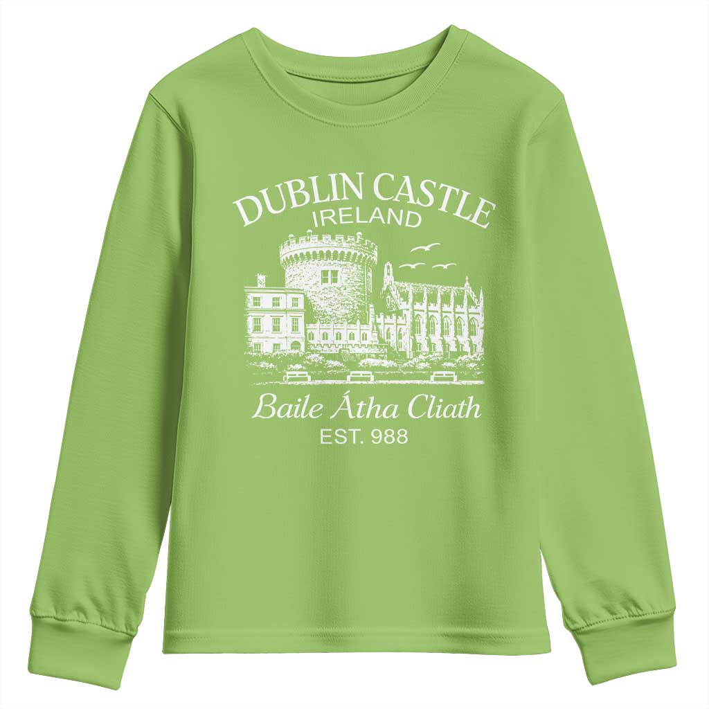 Dublin Castle Ireland Youth Sweatshirt Baile Atha Cliath Ireland Travel Souvenir