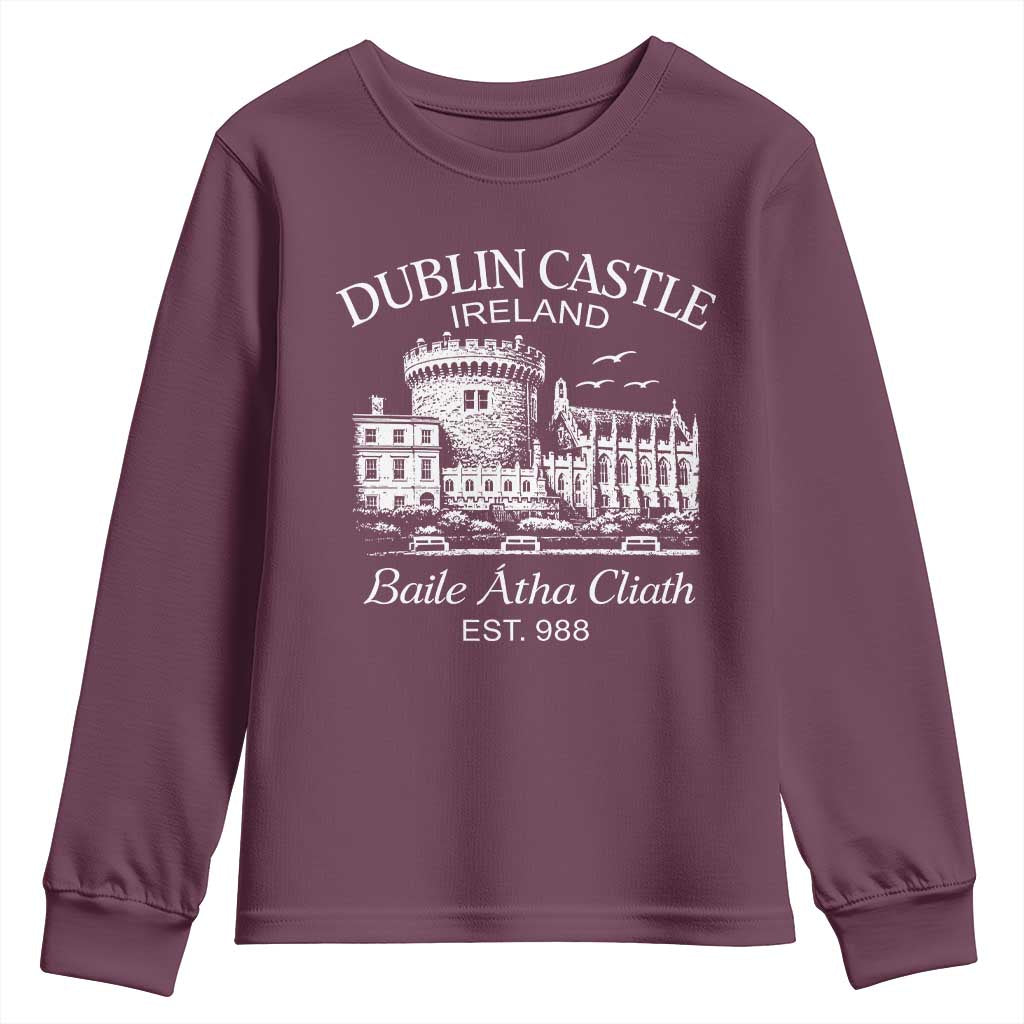 Dublin Castle Ireland Youth Sweatshirt Baile Atha Cliath Ireland Travel Souvenir