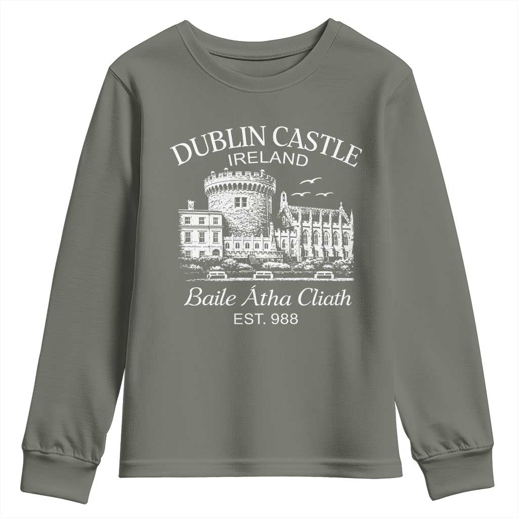 Dublin Castle Ireland Youth Sweatshirt Baile Atha Cliath Ireland Travel Souvenir