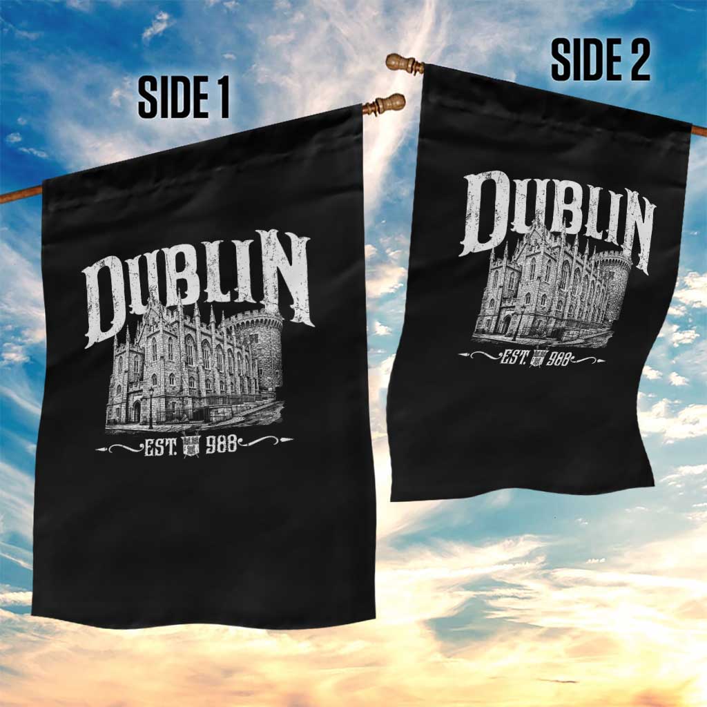 Dublin Castle Ireland Est 988 Travel Souvenir Garden Flag