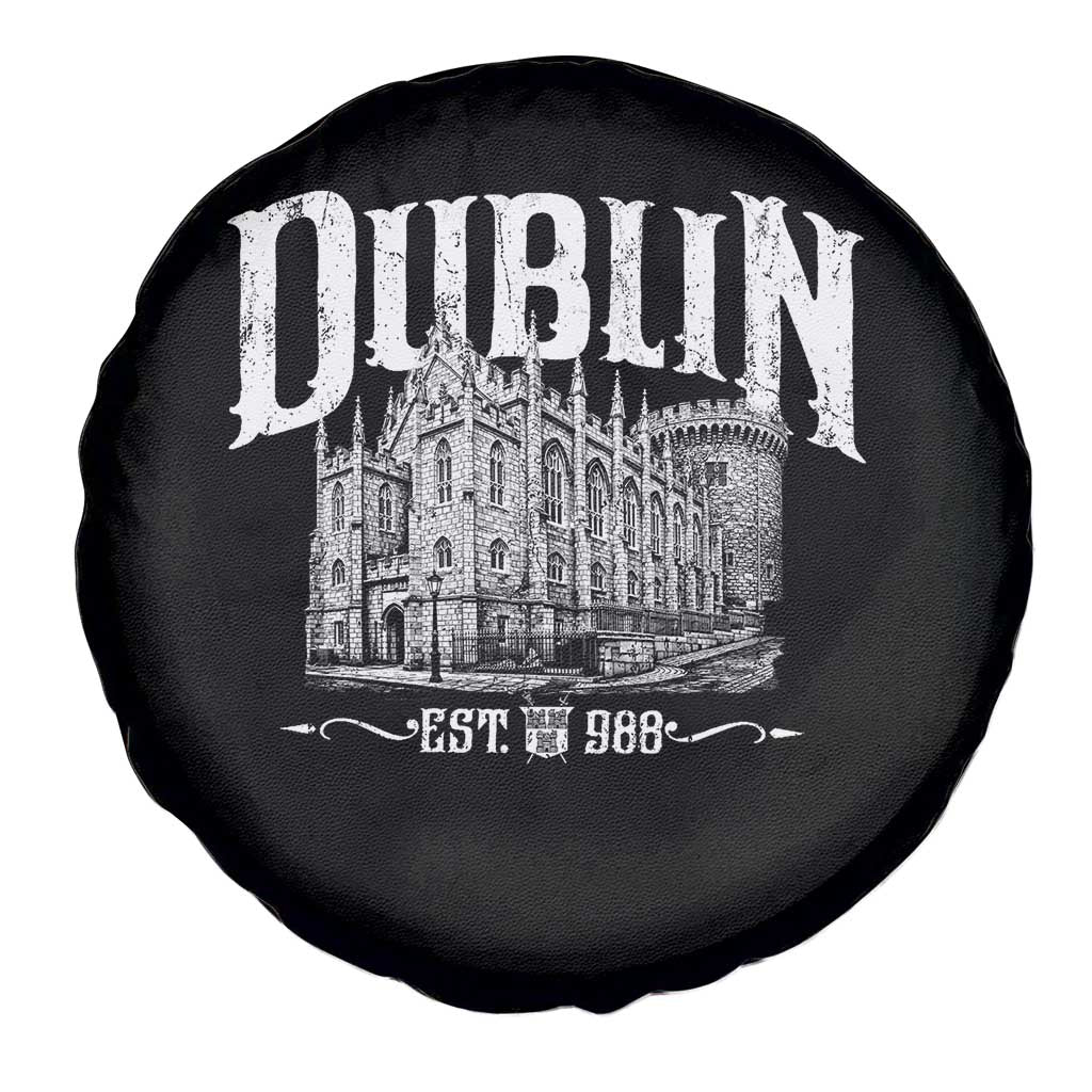 Dublin Castle Ireland Est 988 Travel Souvenir Spare Tire Cover