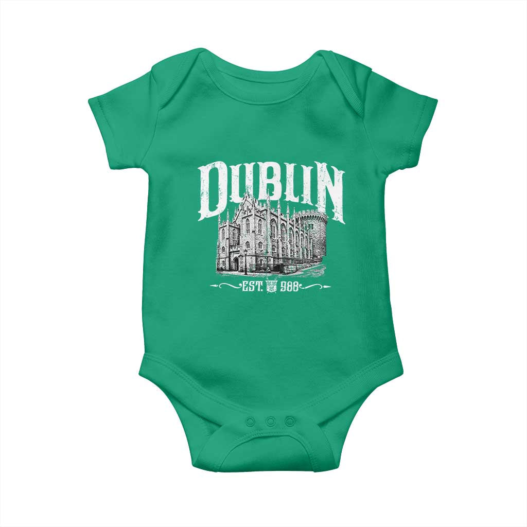 Dublin Castle Ireland Est 988 Travel Souvenir Baby Onesie