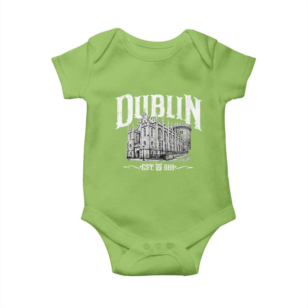Dublin Castle Ireland Est 988 Travel Souvenir Baby Onesie