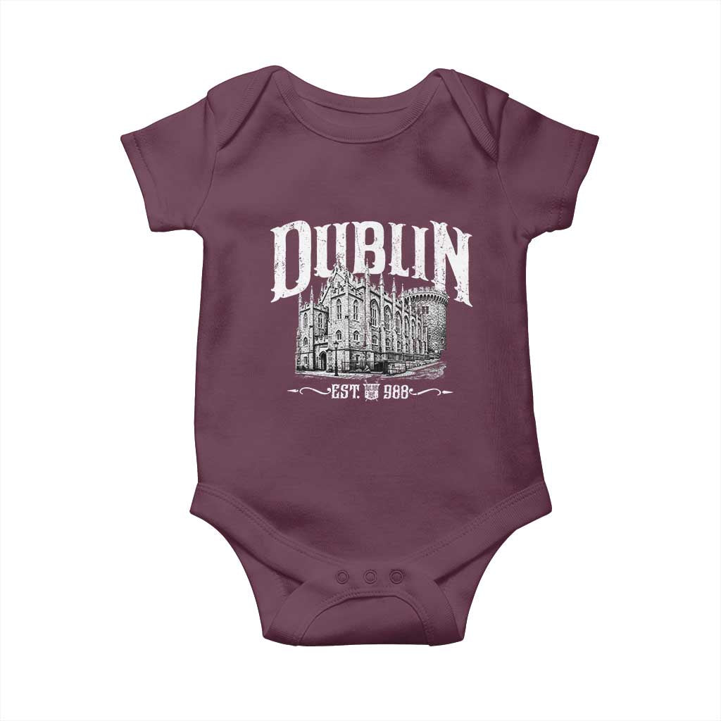 Dublin Castle Ireland Est 988 Travel Souvenir Baby Onesie