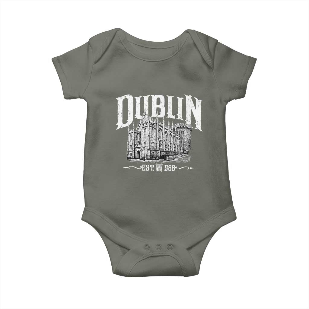 Dublin Castle Ireland Est 988 Travel Souvenir Baby Onesie