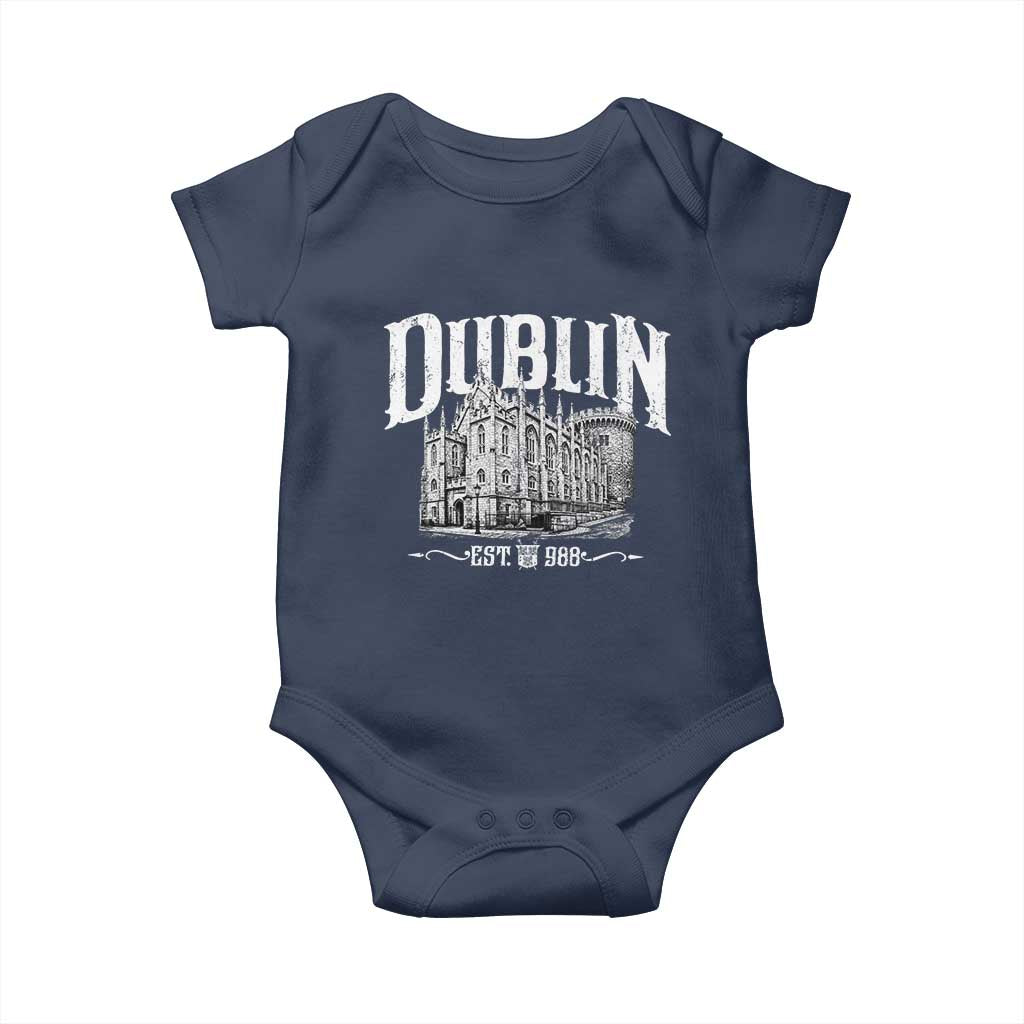 Dublin Castle Ireland Est 988 Travel Souvenir Baby Onesie