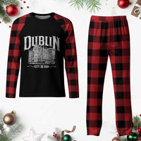 Dublin Castle Ireland Est 988 Travel Souvenir Plaid Pajama Set