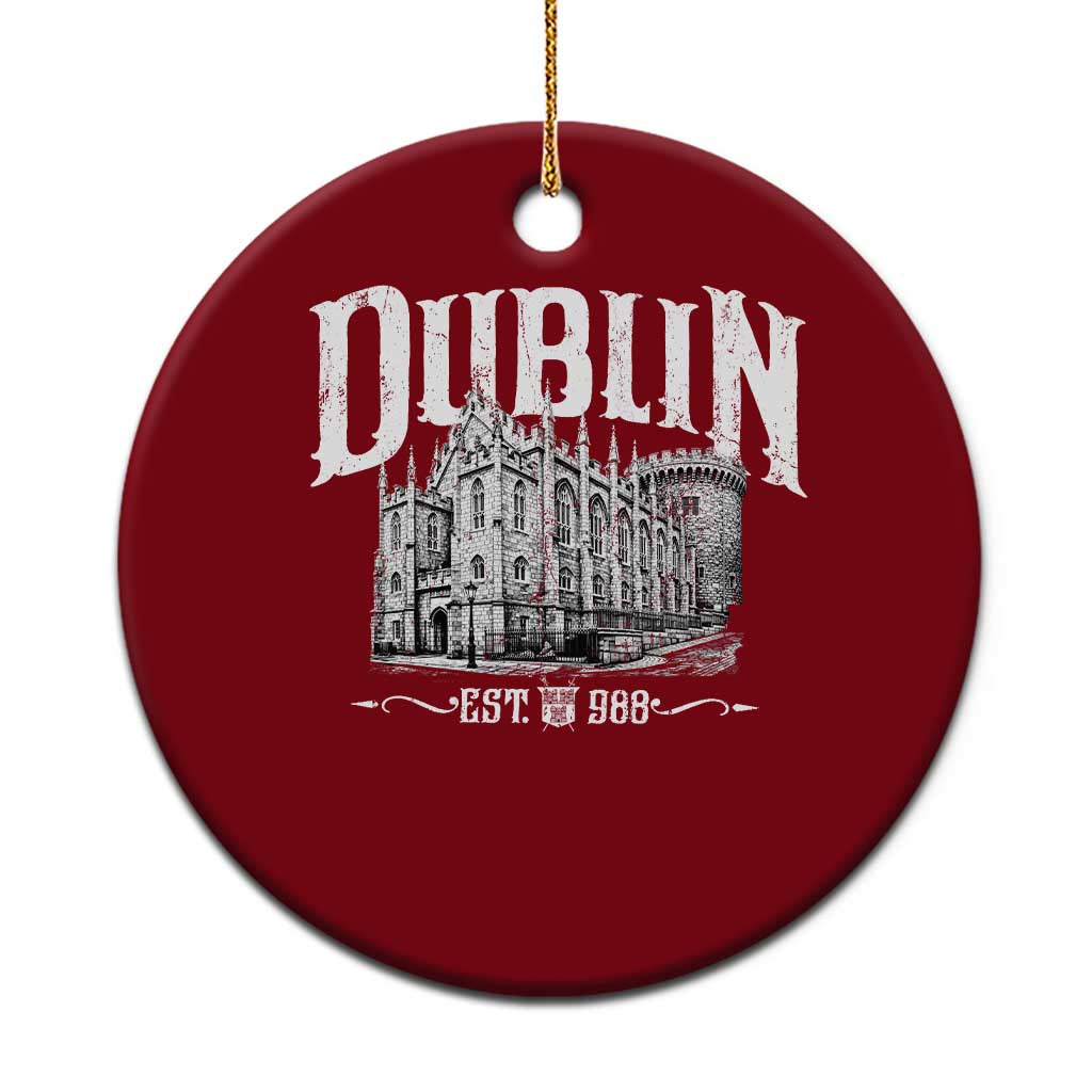 Dublin Castle Ireland Est 988 Travel Souvenir Ceramic Ornament