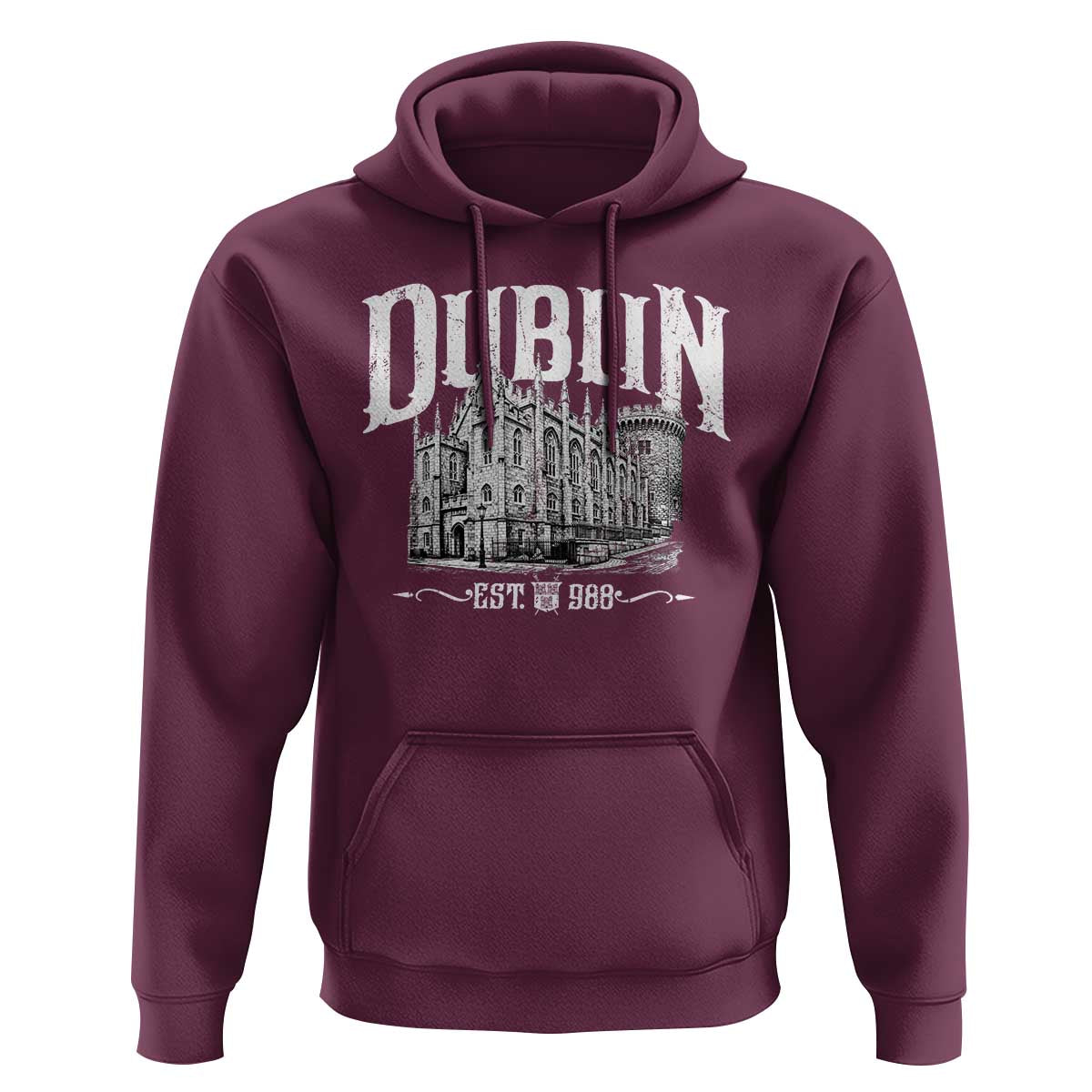 Dublin Castle Ireland Est 988 Travel Souvenir Hoodie