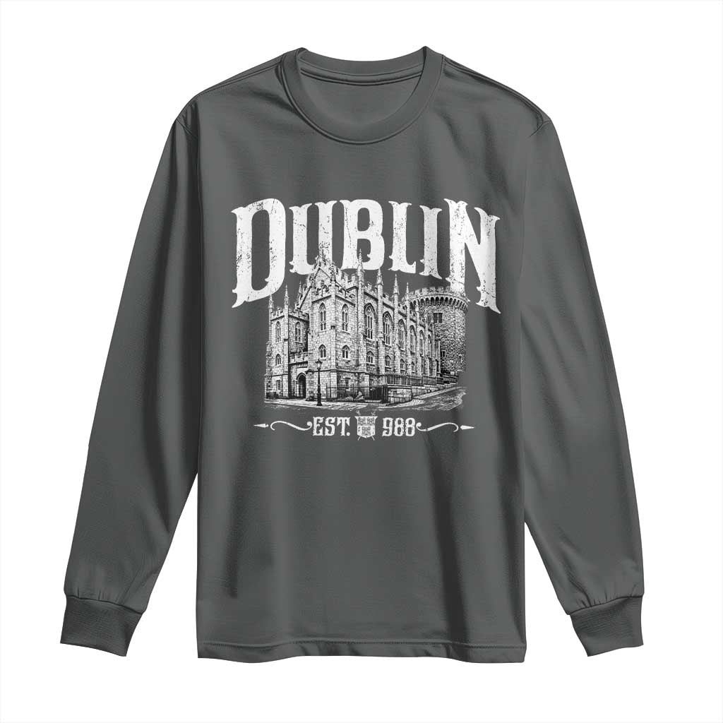 Dublin Castle Ireland Est 988 Travel Souvenir Long Sleeve Shirt
