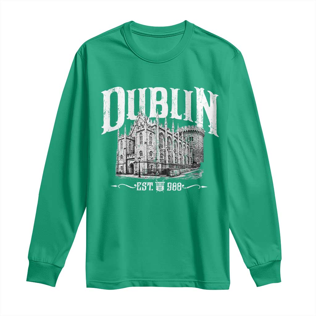 Dublin Castle Ireland Est 988 Travel Souvenir Long Sleeve Shirt