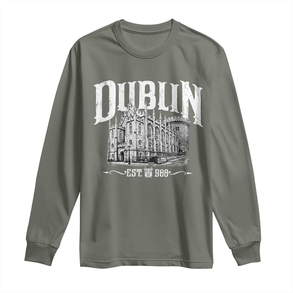 Dublin Castle Ireland Est 988 Travel Souvenir Long Sleeve Shirt