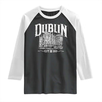 Dublin Castle Ireland Est 988 Travel Souvenir Raglan Shirt