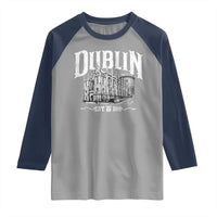 Dublin Castle Ireland Est 988 Travel Souvenir Raglan Shirt