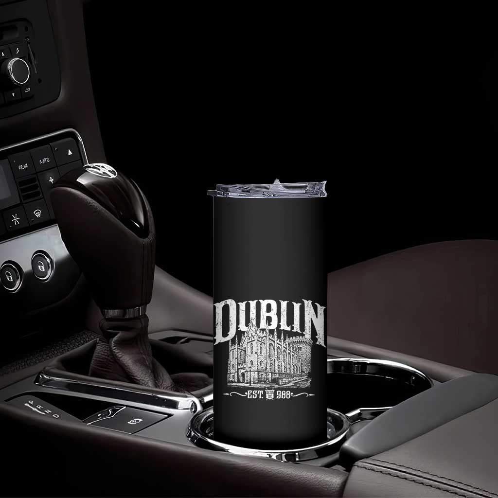 Dublin Castle Ireland Est 988 Travel Souvenir Skinny Tumbler