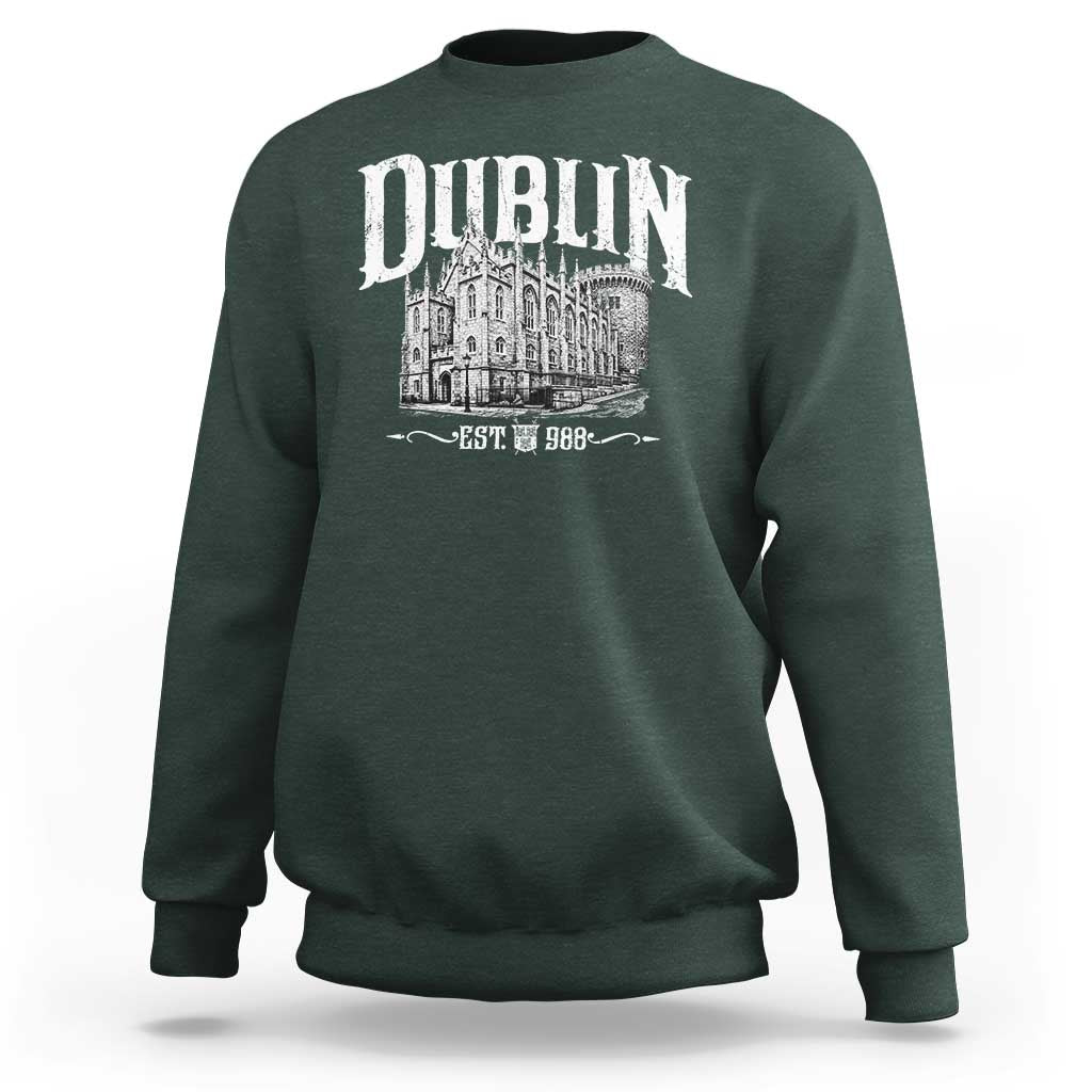 Dublin Castle Ireland Est 988 Travel Souvenir Sweatshirt