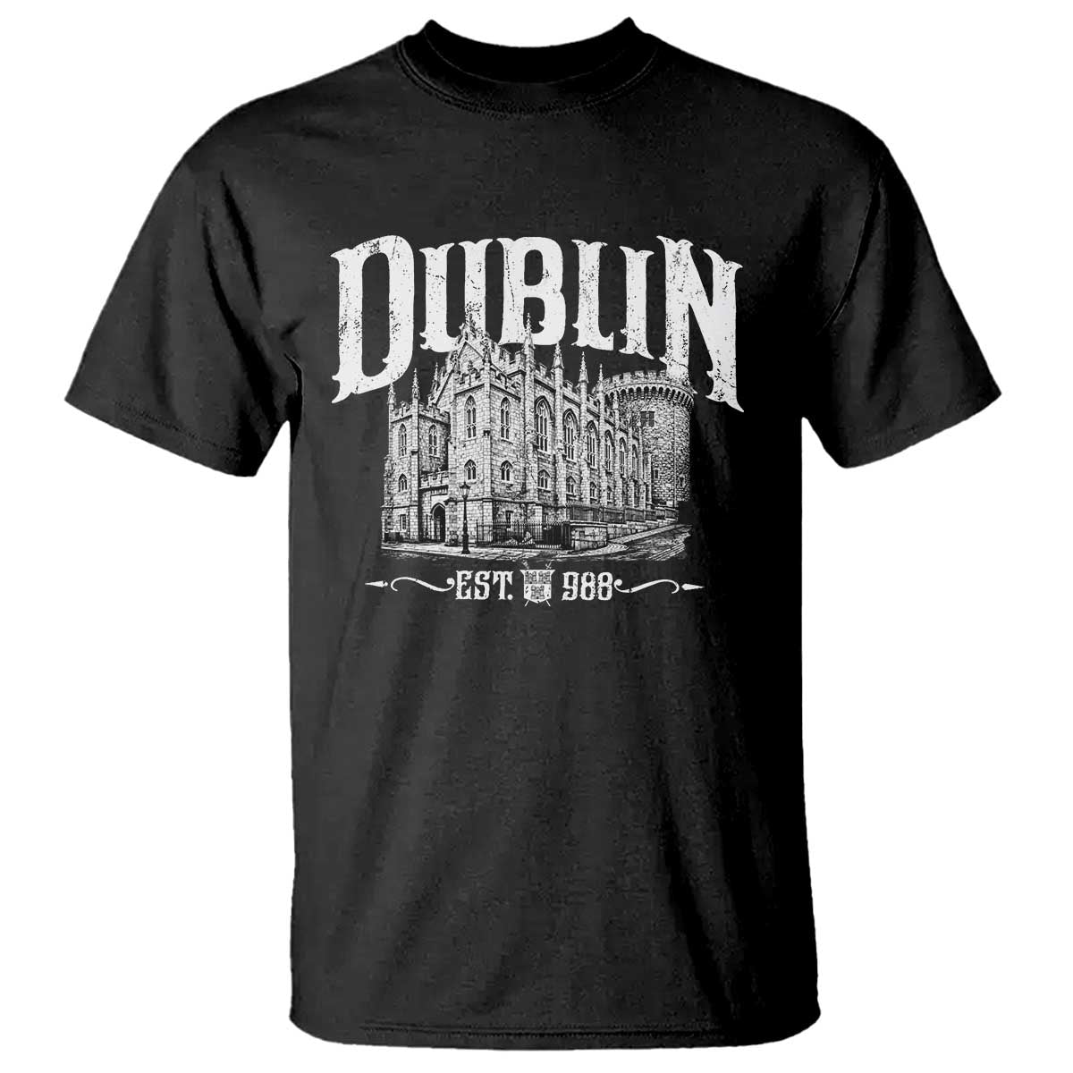 Dublin Castle Ireland Est 988 Travel Souvenir T Shirt