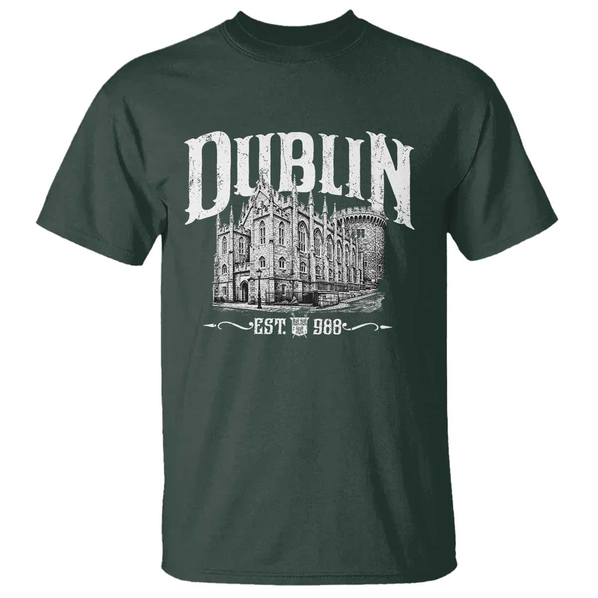 Dublin Castle Ireland Est 988 Travel Souvenir T Shirt