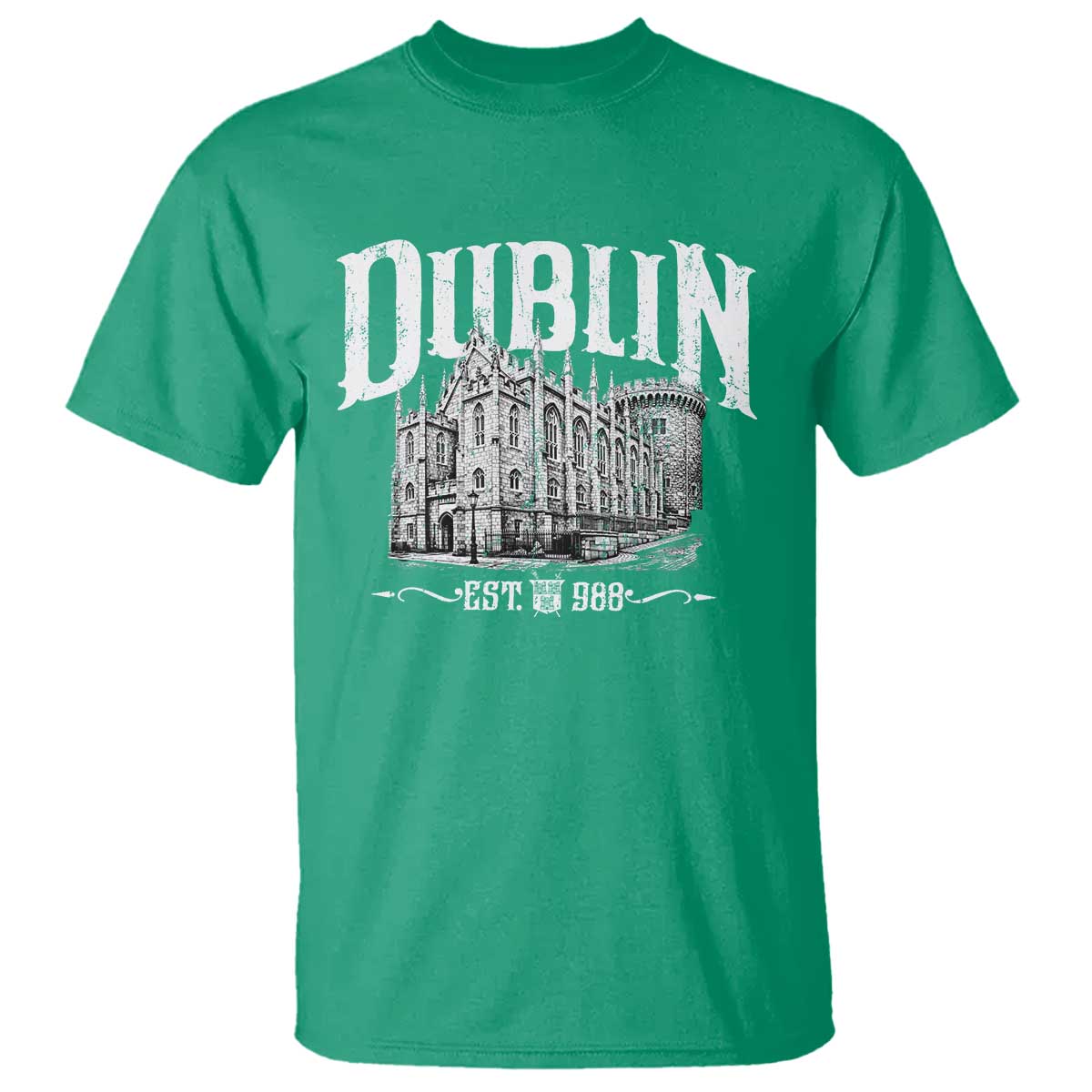 Dublin Castle Ireland Est 988 Travel Souvenir T Shirt