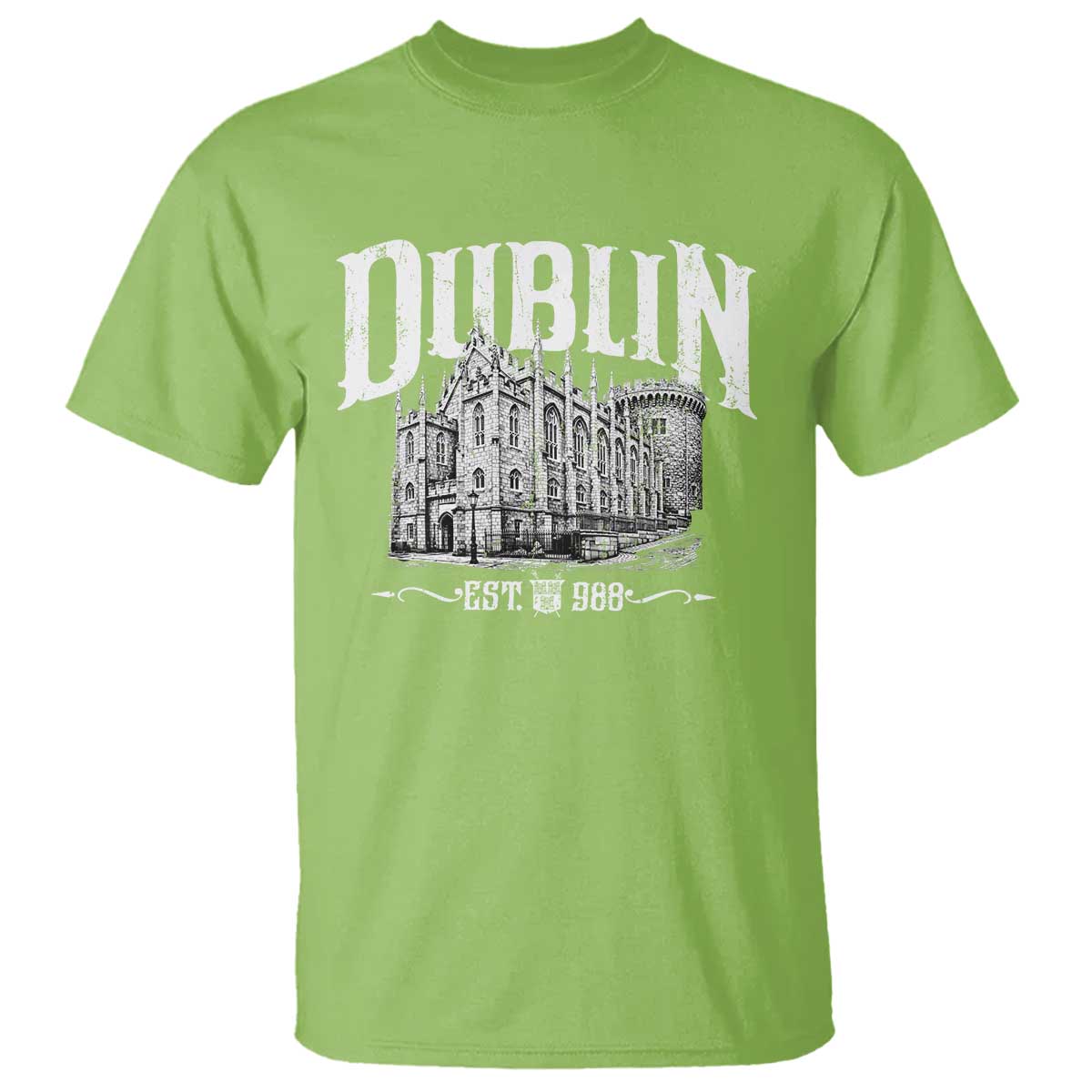 Dublin Castle Ireland Est 988 Travel Souvenir T Shirt