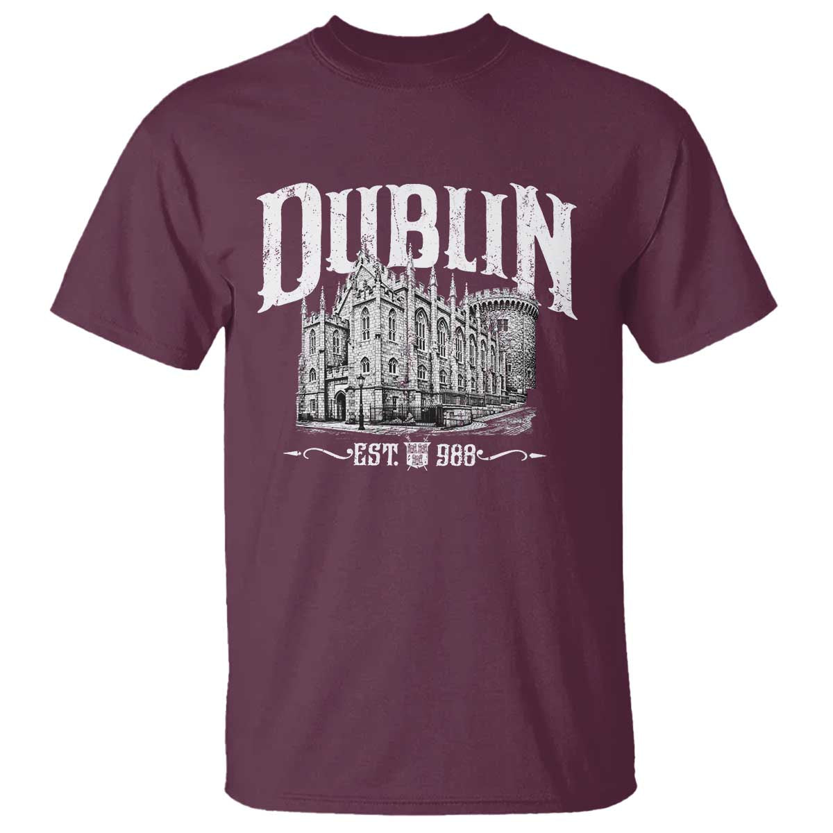 Dublin Castle Ireland Est 988 Travel Souvenir T Shirt