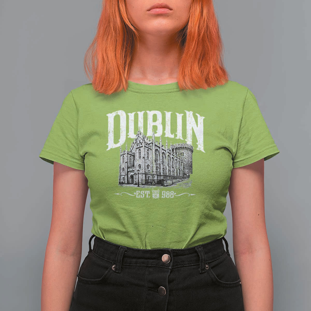 Dublin Castle Ireland Est 988 Travel Souvenir T Shirt For Women