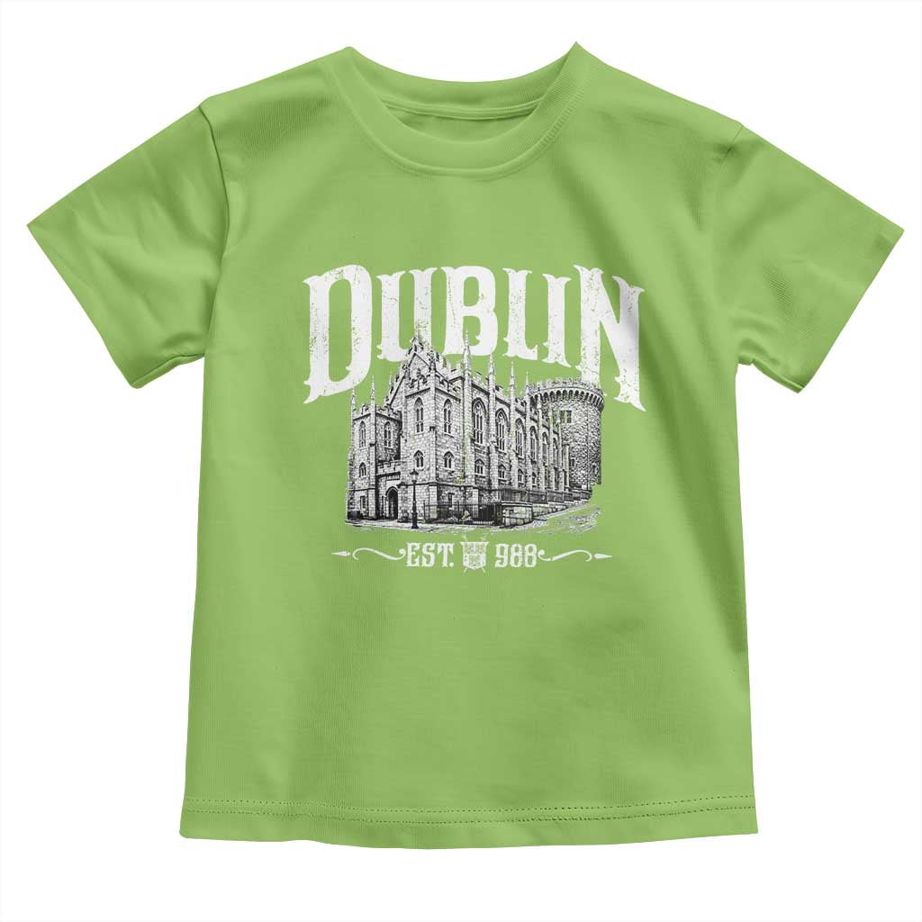 Dublin Castle Ireland Est 988 Travel Souvenir Toddler T Shirt