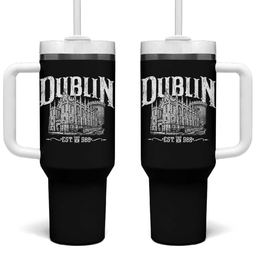 Dublin Castle Ireland Est 988 Travel Souvenir Tumbler With Handle