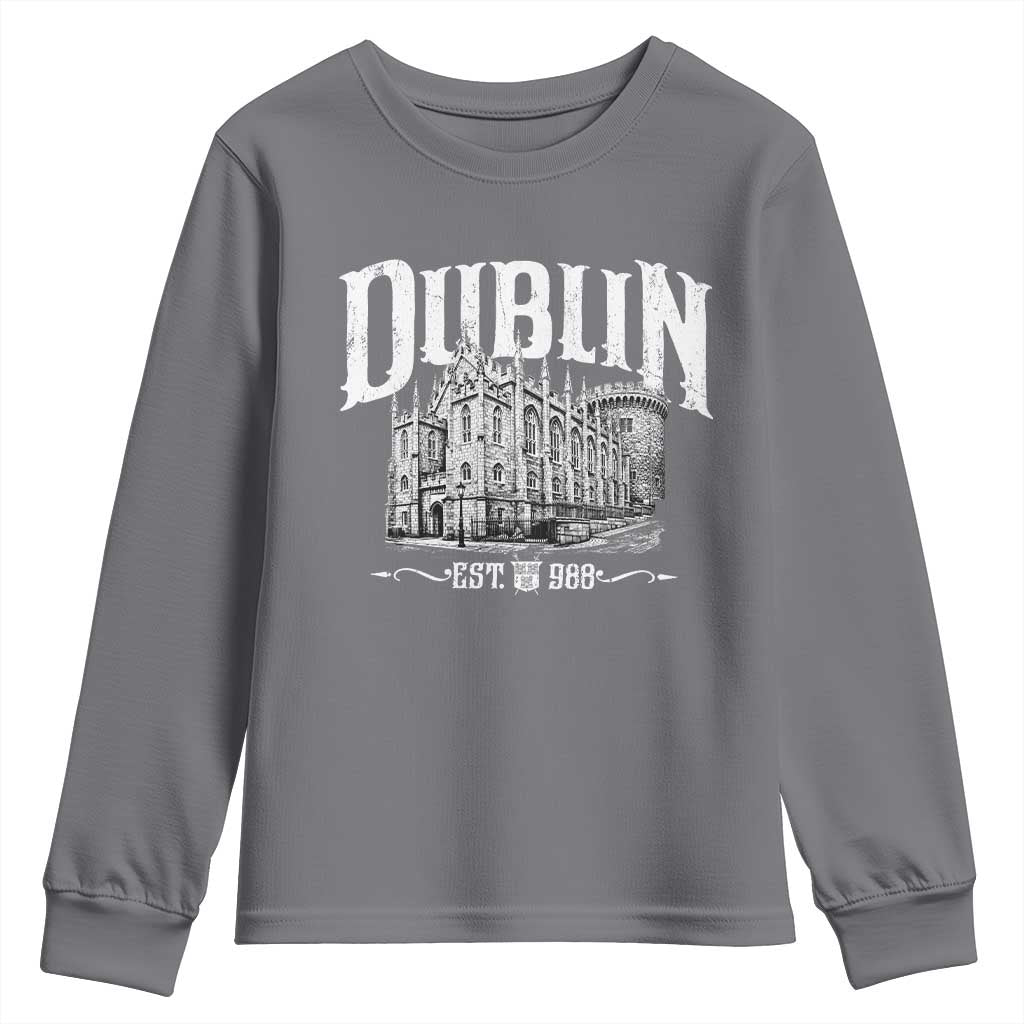 Dublin Castle Ireland Est 988 Travel Souvenir Youth Sweatshirt