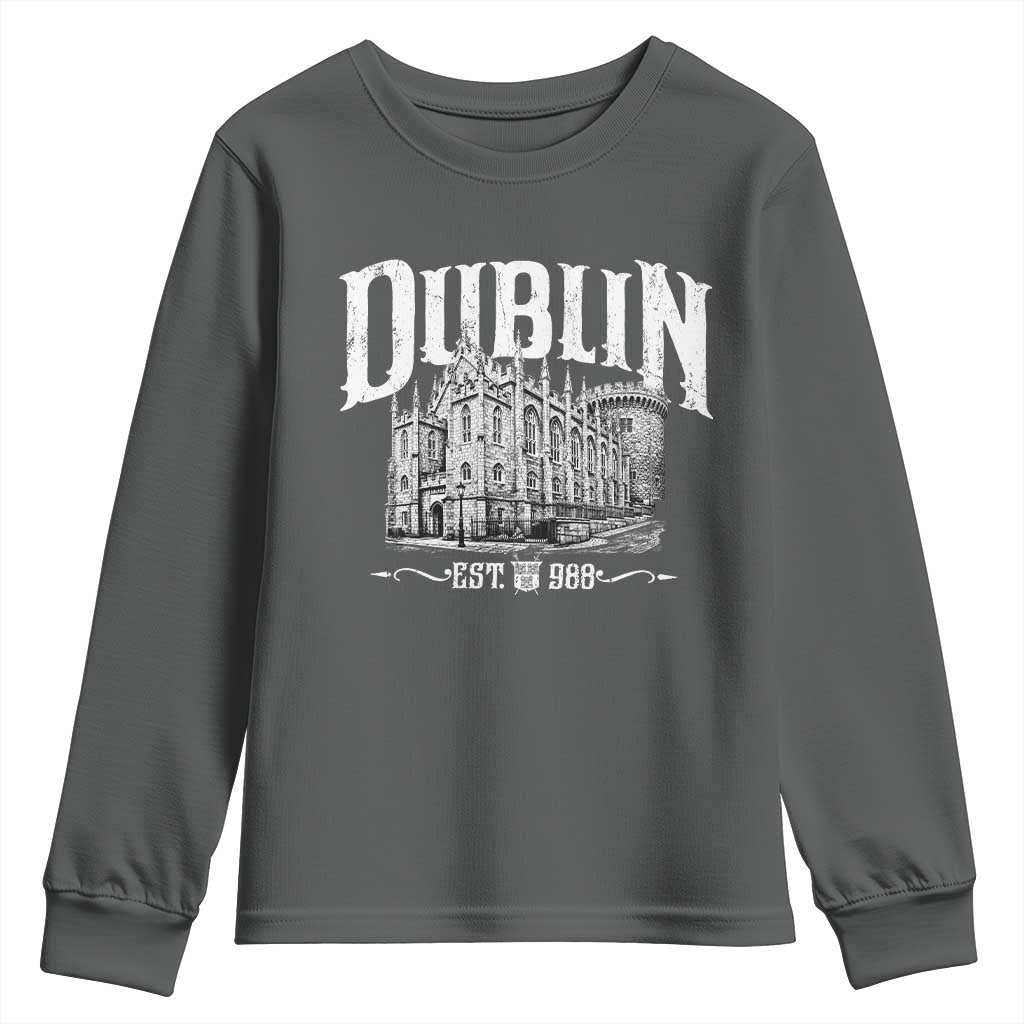 Dublin Castle Ireland Est 988 Travel Souvenir Youth Sweatshirt