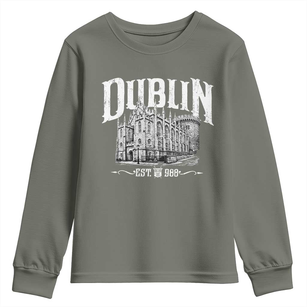 Dublin Castle Ireland Est 988 Travel Souvenir Youth Sweatshirt