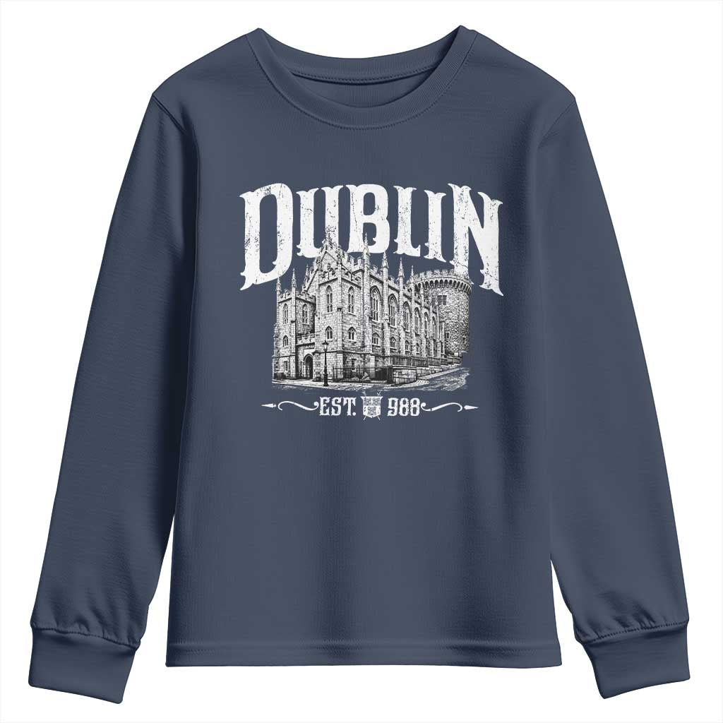 Dublin Castle Ireland Est 988 Travel Souvenir Youth Sweatshirt