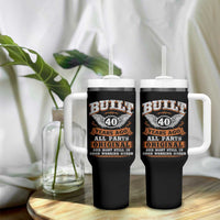 Funny 40th Birthday Tumbler With Handle Built 40 Years Ago All Parts Original And Most Still In Good Working Order