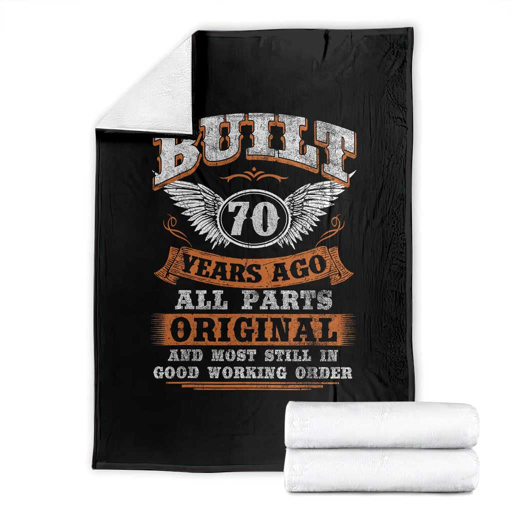 Funny 70th Birthday Throw Blanket Built 70 Years Ago All Parts Original And Most Still In Good Working Order