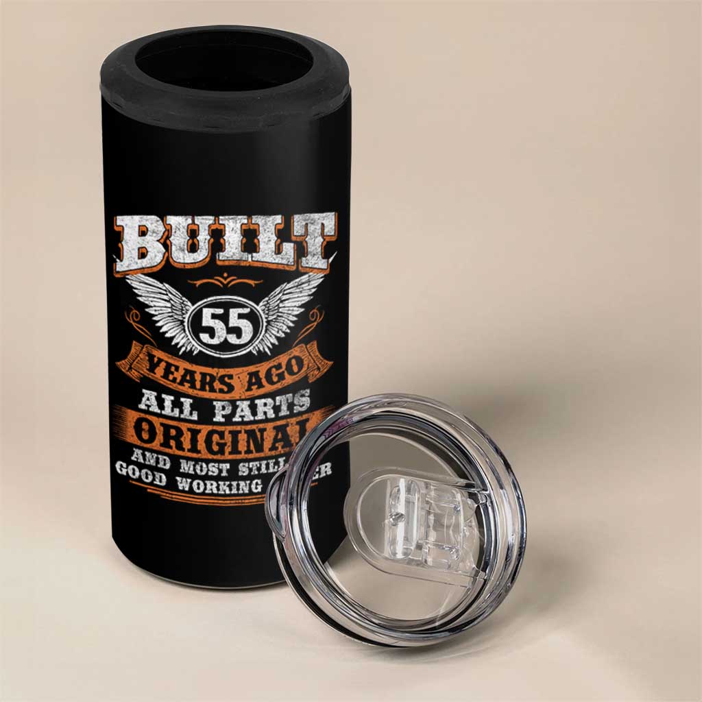 Funny 55th Birthday 4 in 1 Can Cooler Tumbler Built 55 Years Ago All Parts Original And Most Still In Good Working Order
