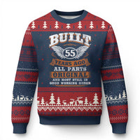 Funny 55th Birthday Ugly Christmas Sweater Built 55 Years Ago All Parts Original And Most Still In Good Working Order